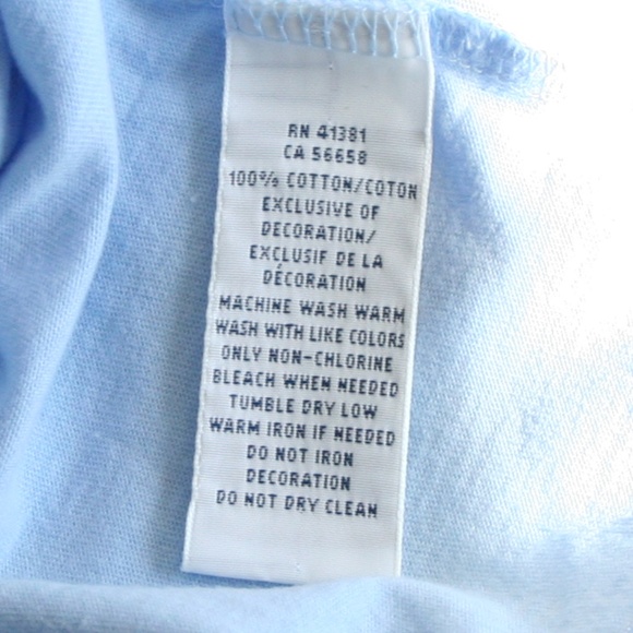 Polo V-Neck Tee - Lt Blue w/ Orange Pony - Picture 4 of 6